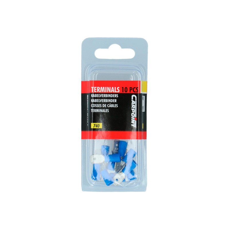 Carpoint Vlakstekker 740 Blauw 6.3x0.8mm Blister 10-stuks