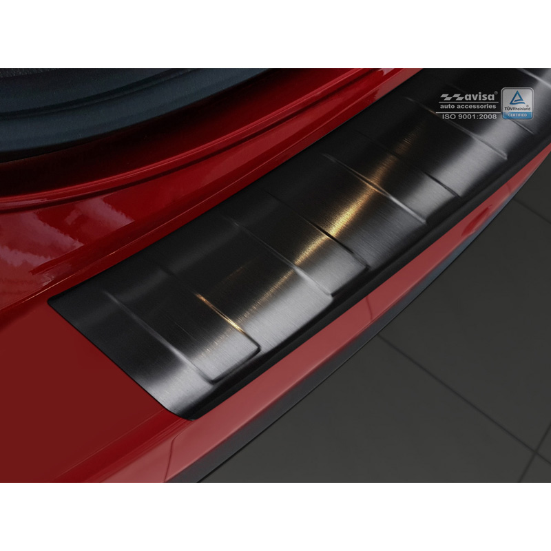 Zwart RVS Achterbumperprotector Mazda CX5 II 2017- 'Ribs'