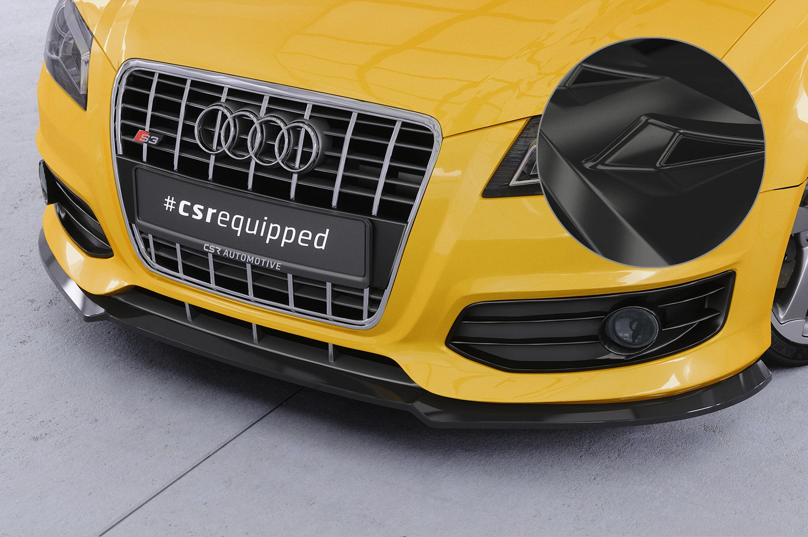 Voorspoiler Audi S3 (8P/8PA) glans zwart