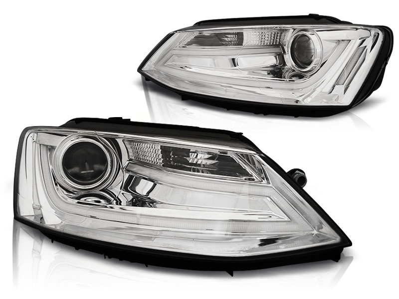 Headlights VW Jetta 11+ DRL black