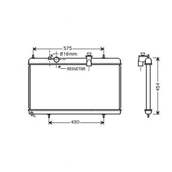 Radiator C5/C6/P407 04->> 380x704 V6. 3.0I-24V +/-AC
