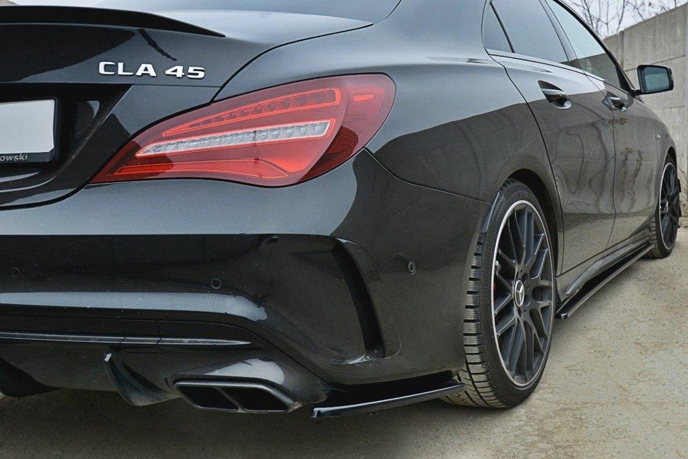 achter zij diffuser Mercedes CLA A45 AMG C117 Facelift glans zwart