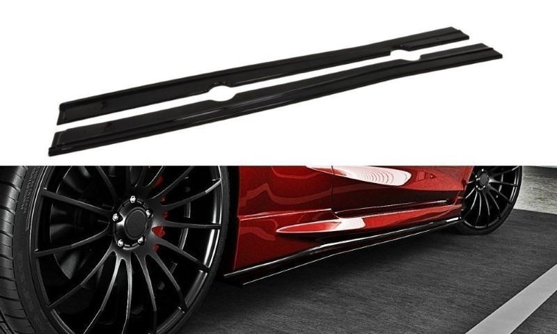 Zijskirts Diffusers Ford Fiesta ST / ST-Line Mk7 / Mk7 FL Glanzend Zwart