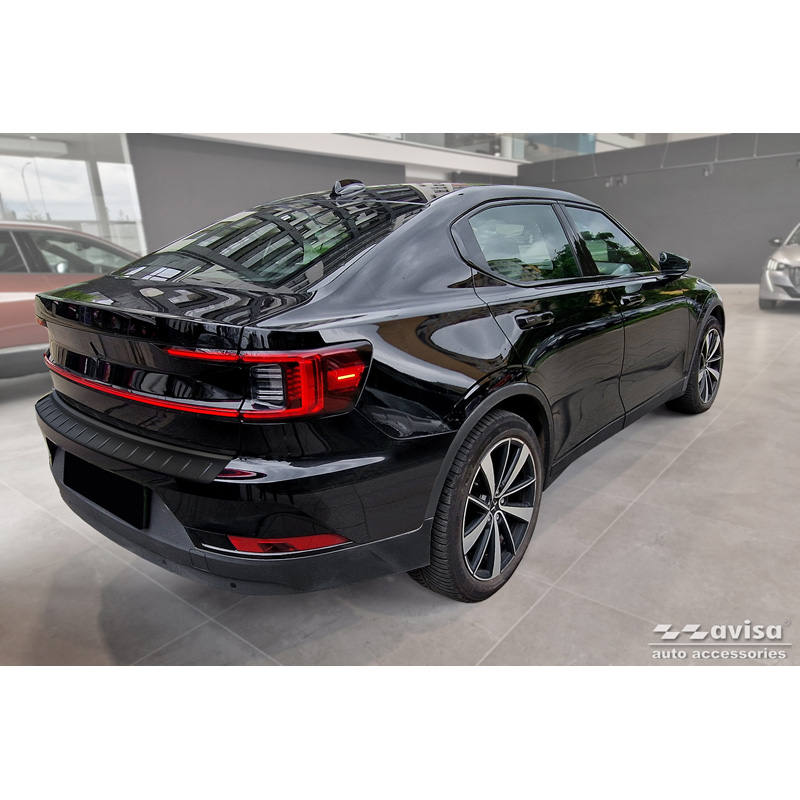 Matzwart RVS Achterbumperprotector  Polestar 2 2019-2023 & Facelift 2023- 'Ribs'