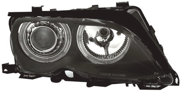 Faros BMW E46 sedan Angel Eyes negro