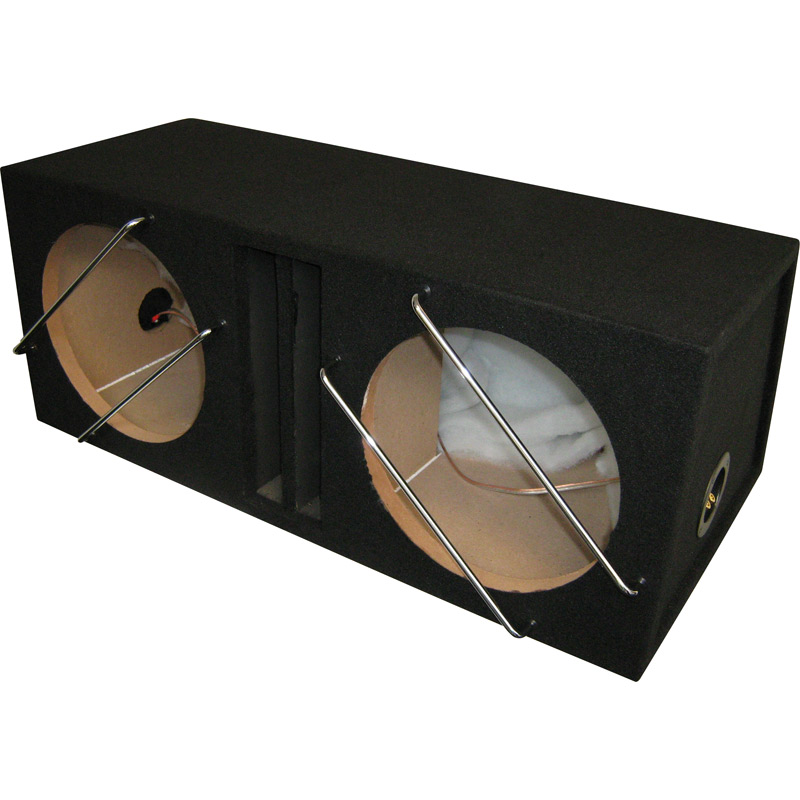 Necom MDF Dubbele Subwooferkist 12-inch/30cm 2x42 Liter