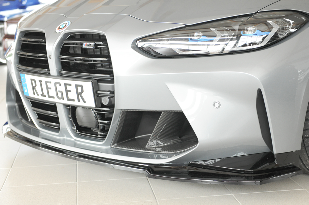 Voorspoiler BMW 3-series G80 M3 03.21-  glans zwart