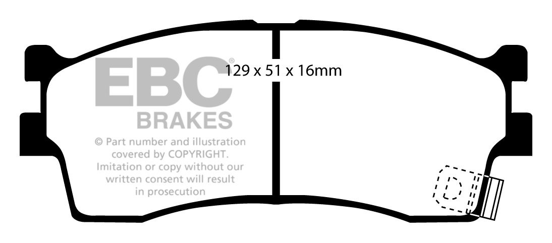 EBC Brakes KIA Rio 1.5 2002-2005 Remblokken voorzijde