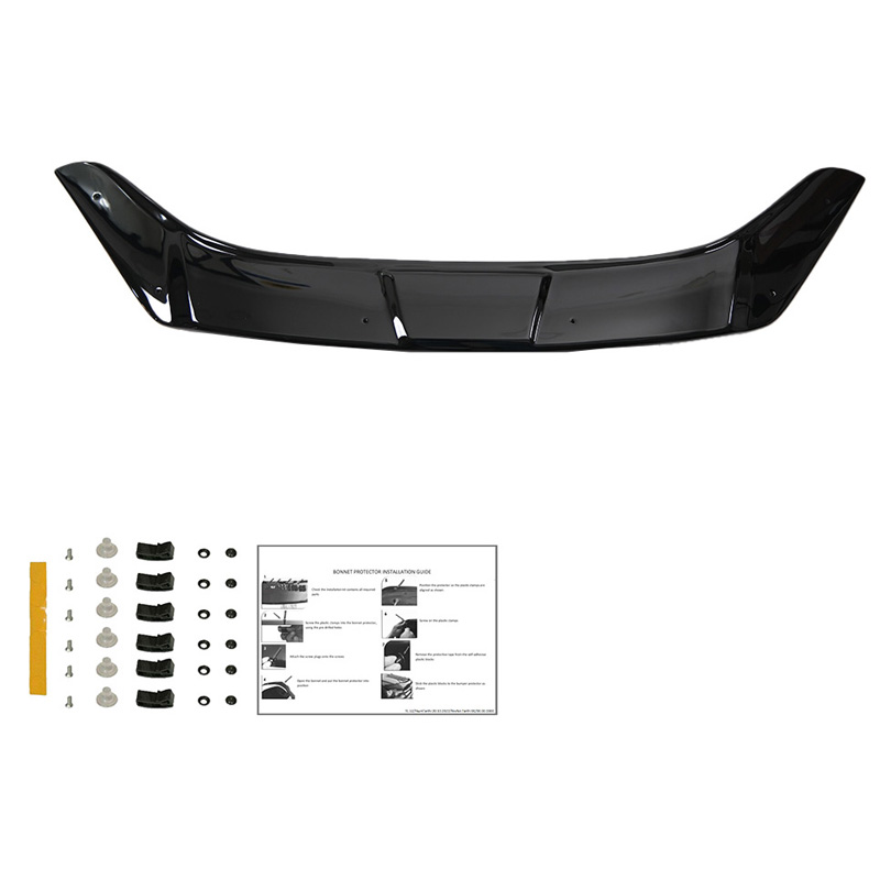 Motorkapbeschermer (steenslagcover)  Ford Transit Courier 2014-2019 - Glanzend zwart