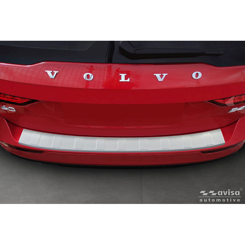 Avisa RVS gepoedercoate Achterbumperprotector  Volvo V60 II 2018- incl. Cross Country & R-Design 'Soft Silver'