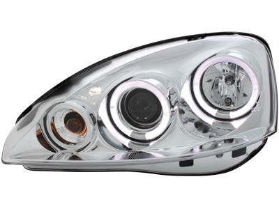 Faros Opel Corsa C Angel Eyes cromo