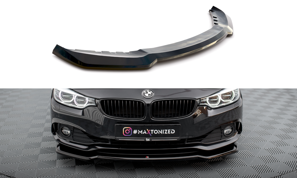 Voorspoiler V.1 BMW 4 Gran Coupe F36 2014 - 2017 Maxton Glans Zwart