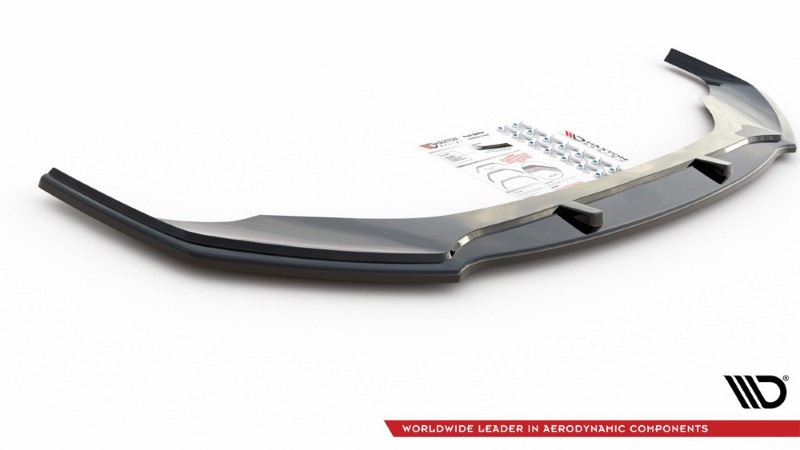Voorspoiler V.2 Audi A7 C8 S-Line Maxton Glanzend Zwart