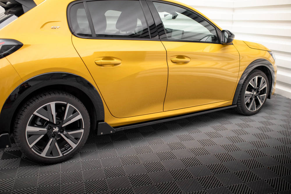 Zijskirts met Canards Peugeot 208 GT Maxton Glans Zwart