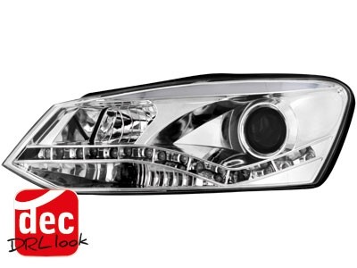 Faros VW Polo 6R 10-.. Dayline Los ojos del Diablo cromo