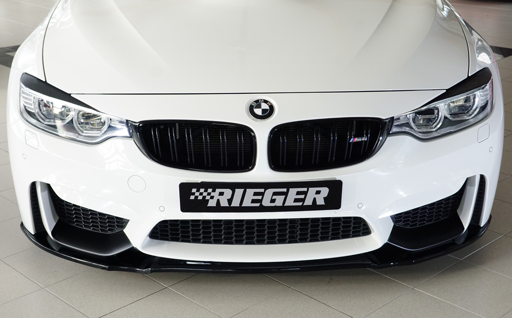 Splitter Glossy Black Rieger BMW M3/M4 F80/F82/F83 14-