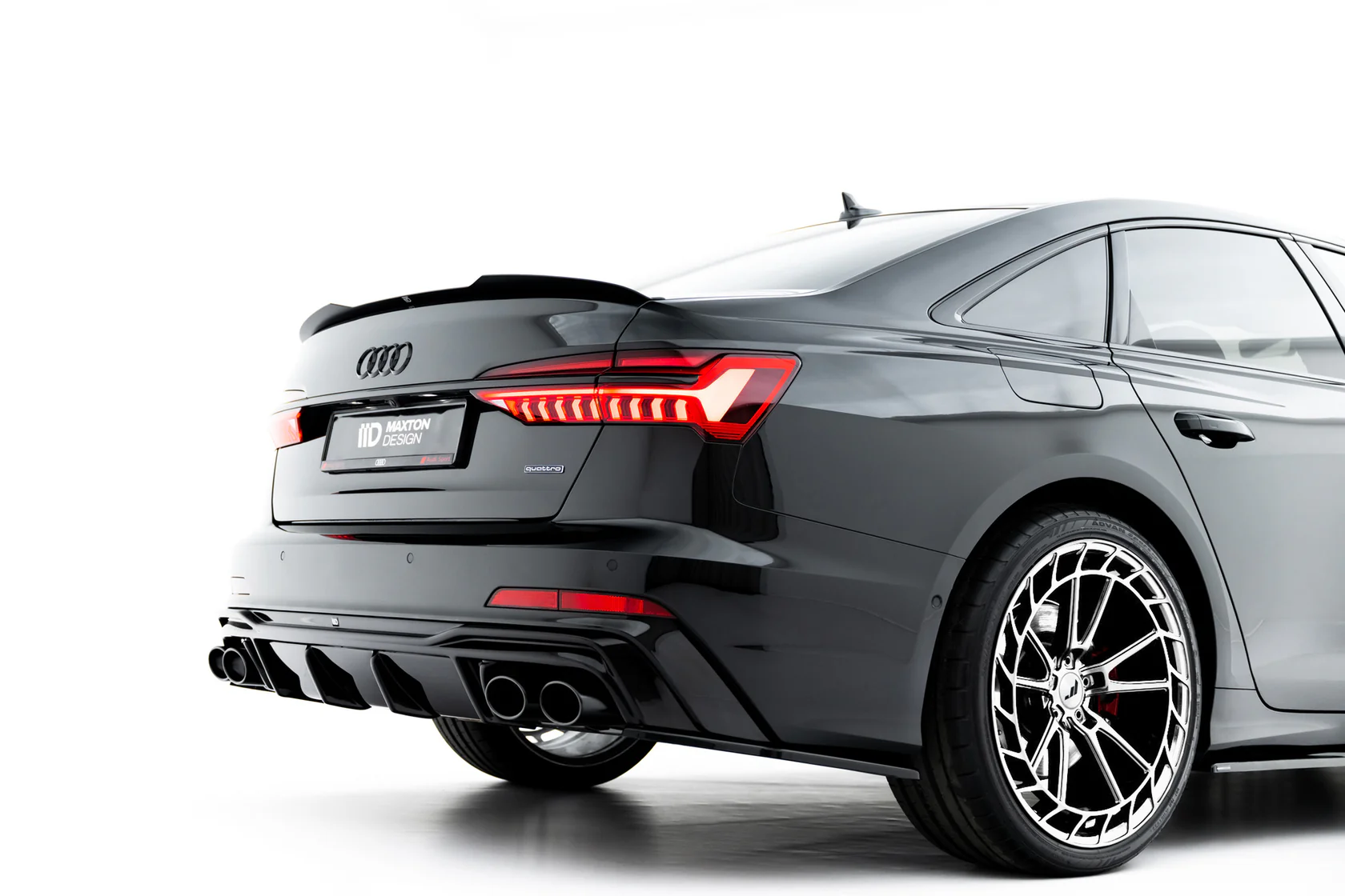 Diffuser Audi S6 / A6 S-Line C8 Maxton Glans Zwart