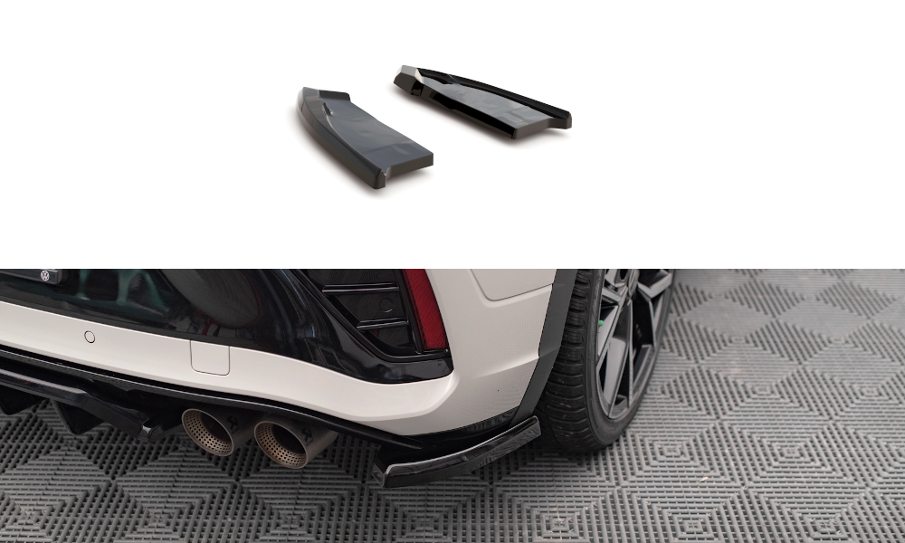 Zijdiffusers Volkswagen T-Roc R FL Maxton Glans Zwart