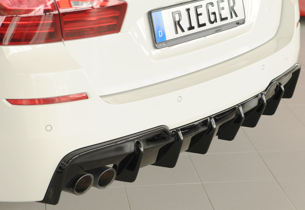Diffuser BMW 5 Serie F10 M pakket Rieger Glans Zwart