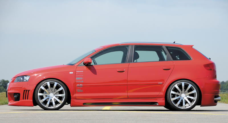 Zijskirts Audi A3 8P Sportback ABS Carbon-look Rieger