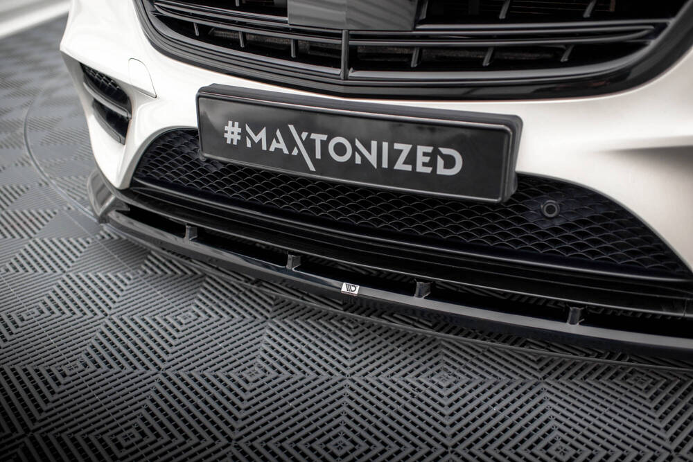 Voorspoiler V.2 Mercedes Benz S Klasse AMG Pakket W222 FL Maxton Glans Zwart