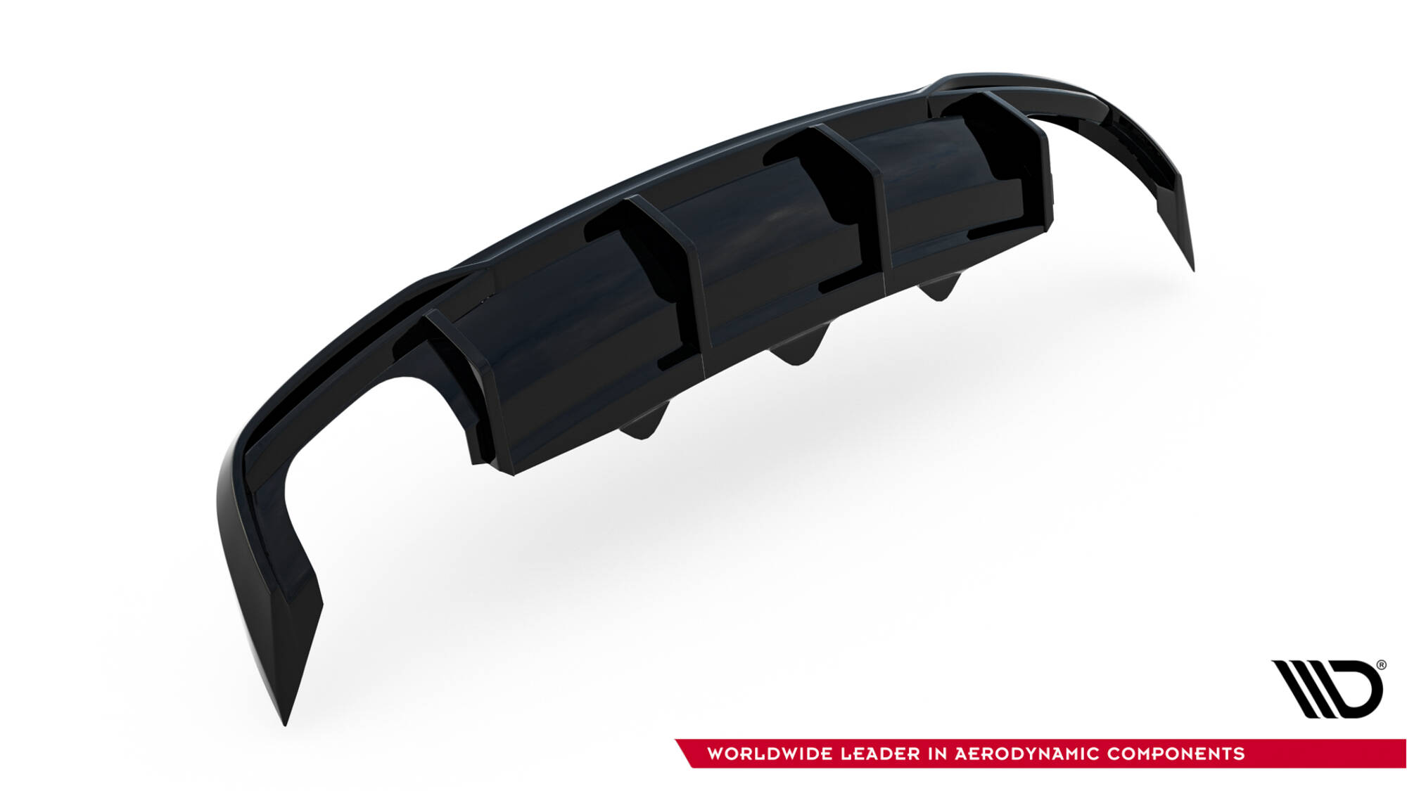 Achter Diffuser Audi A5 8T Facelift Maxton Glanzend zwart