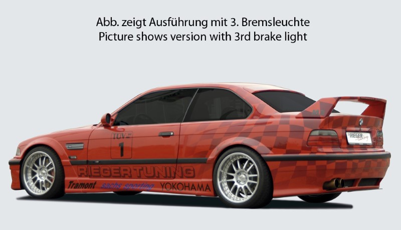 Achterspoiler BMW E36 Coupe zonder 3e remlicht Riege