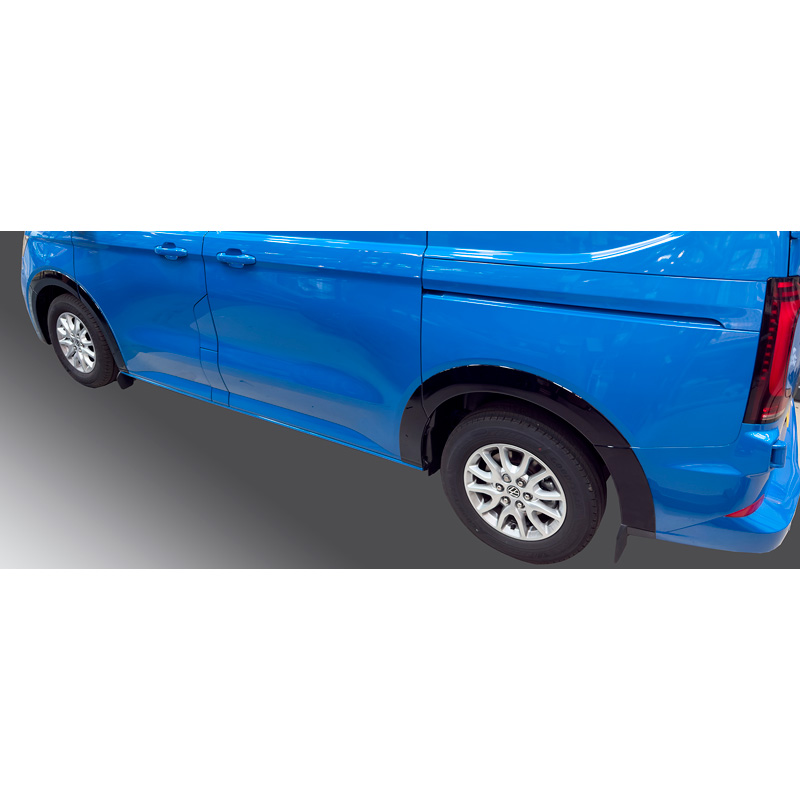 RGM Set spatbordverbreders  Volkswagen Transporter T7 2024- Korte wielbasis - dubbele schuifdeuren - Glanzend Zwart