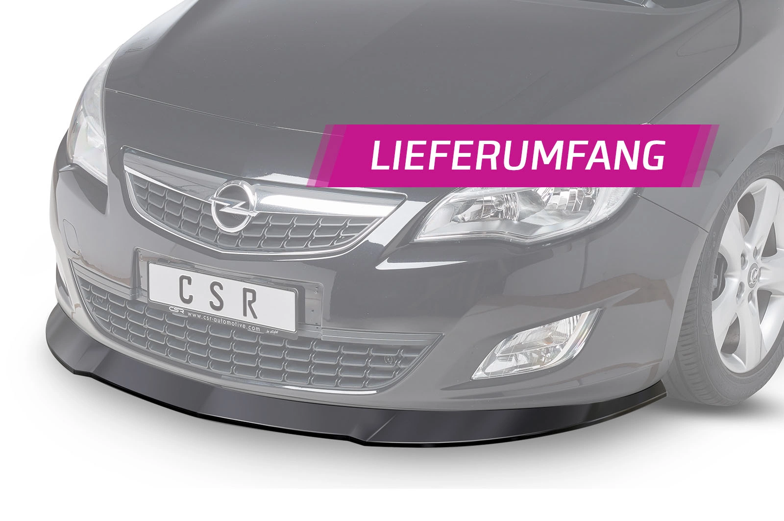 Voorspoiler Opel Astra J Glans Zwart – 2009–09/2012