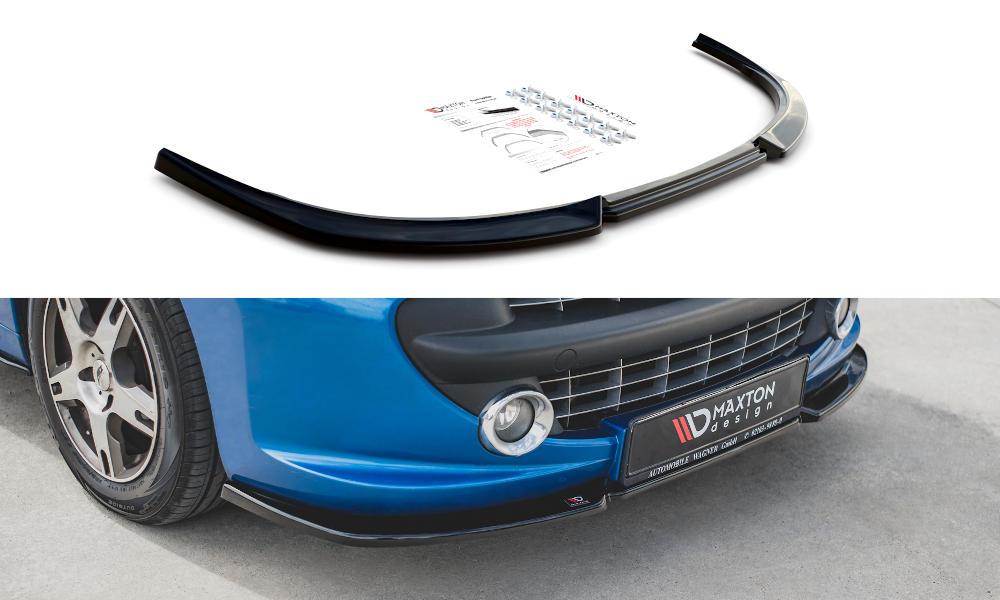 Voorspoiler Peugeot 207 Sport 06-09 Glans Zwart