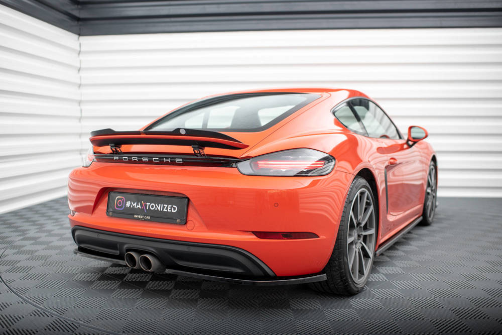 Zijdiffusers Porsche 718 Cayman 982c Maxton Glans Zwart