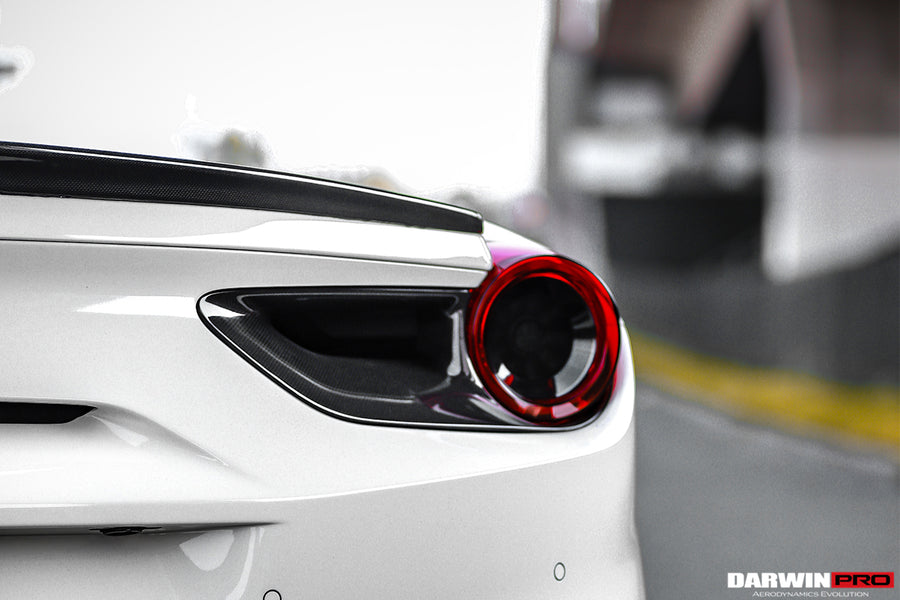 Ferrari 488 GTB/Spyder Dry Carbon Fiber Rear Light Covers 2015-2019