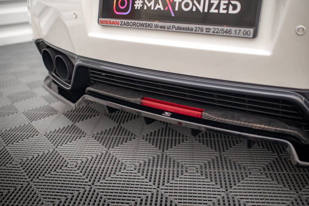 Diffuser met Canards Nissan GTR R35 11-16 Maxton Glans Zwart