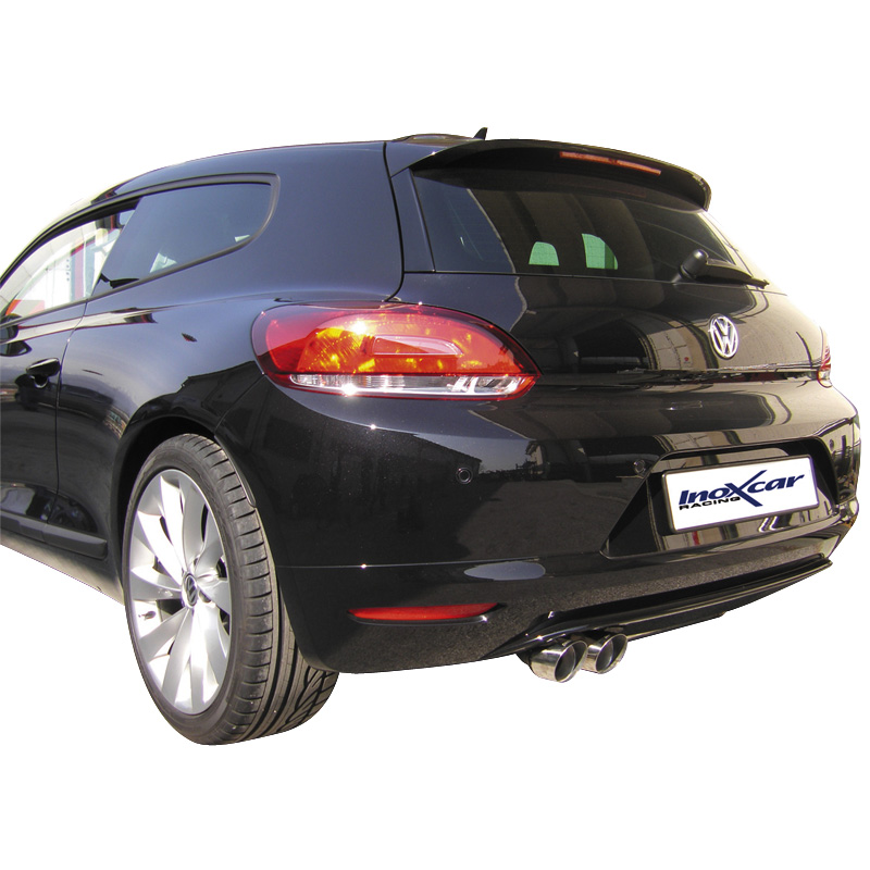 100% RVS Sportuitlaat  Volkswagen Scirocco 2.0 TFSi (200pk) 2008- 2x80mm Racing