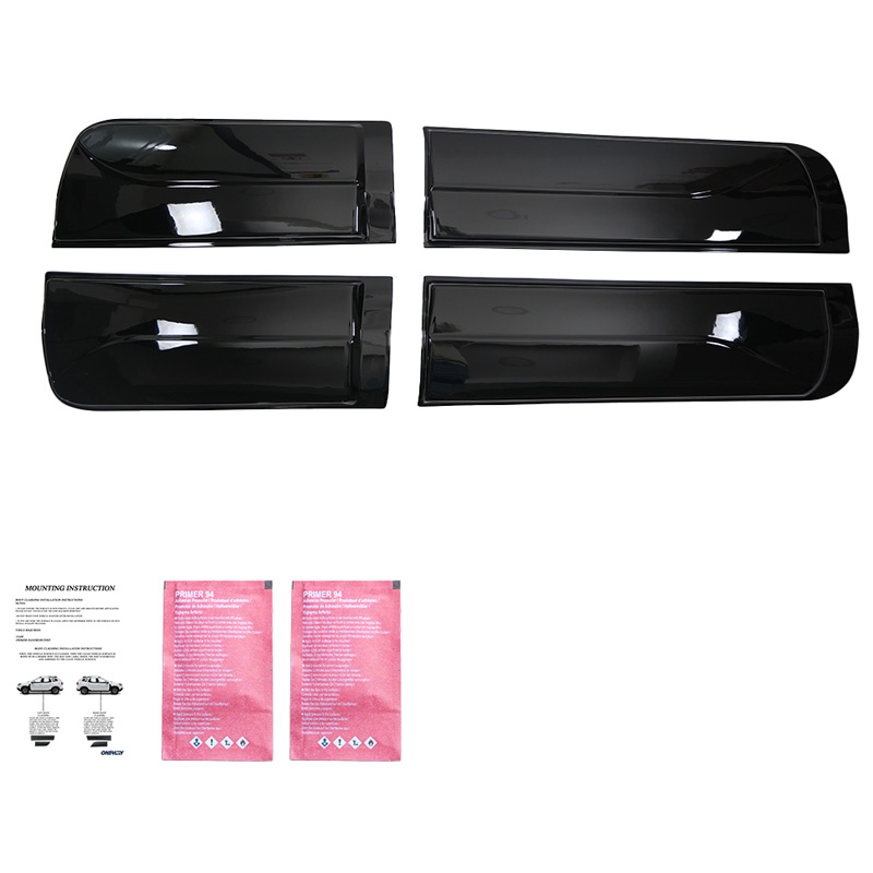 Deurpanelen  Ford Ranger T6/T7/T8 2012-2022 - Glanzend zwart