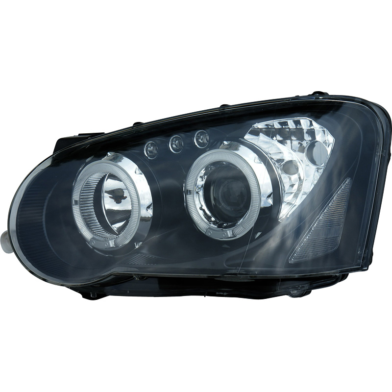 Faros Subaru Impreza 03-05 negro + positionrings