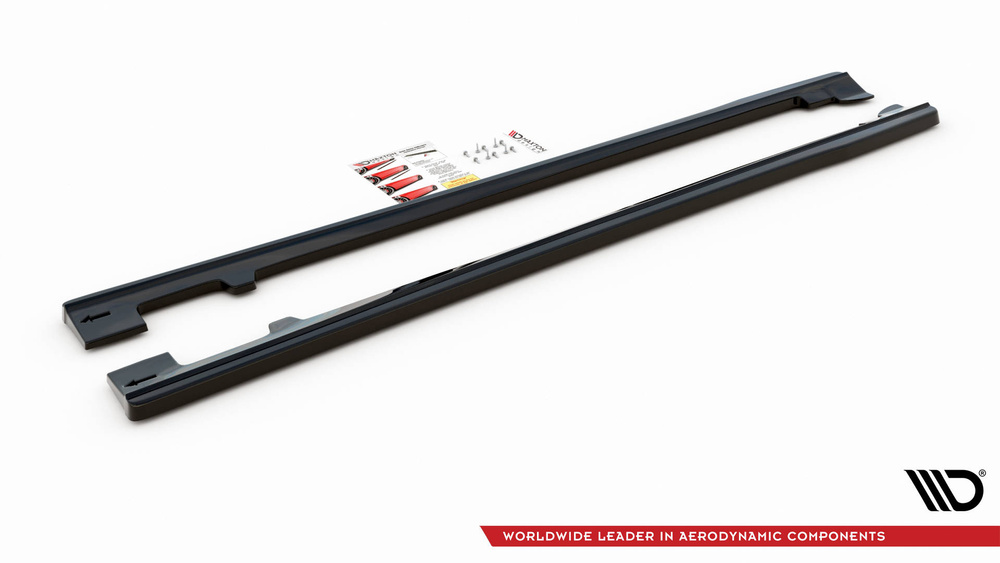 Zijskirts Volvo V40 Gloss Black