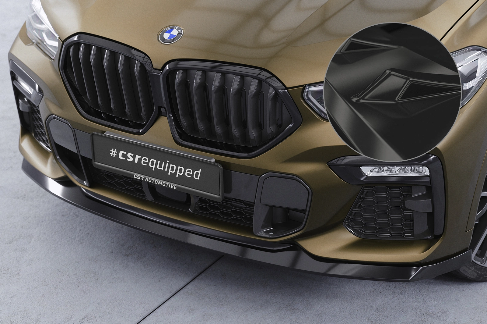 Voorspoiler BMW X6 (G06) M-Paket / M50i Glans Zwart van CSR Automotive (2019-)