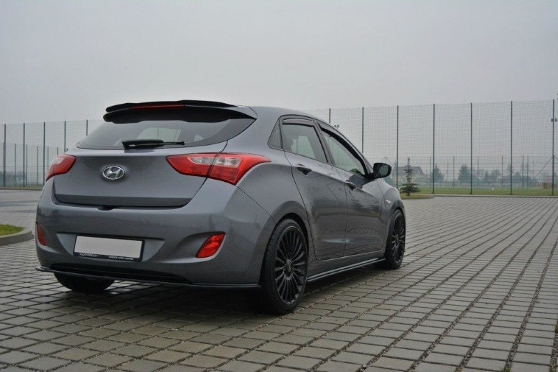 Zijskirts Diffusers Hyundai i30 mk.2 Glanzend Zwart