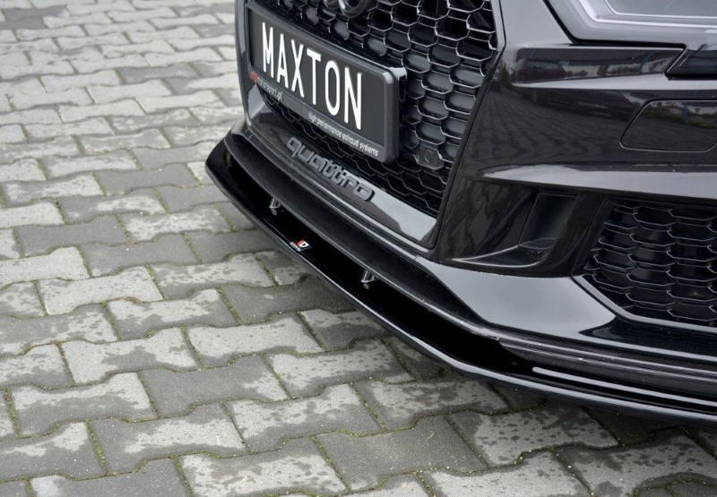 Voorspoiler V.1 Audi RS3 8V FL Sportback Glanzend Zwart