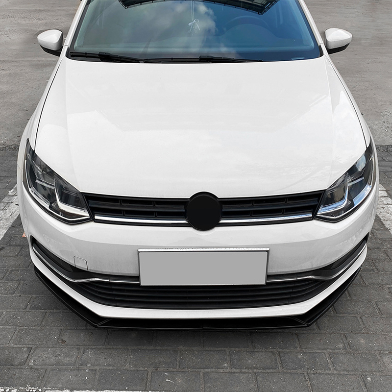 Voorspoilerlip  Volkswagen Polo 6R/6C 2009-2017 excl. GTi/GT/WRC (Glanzend Zwart ABS)