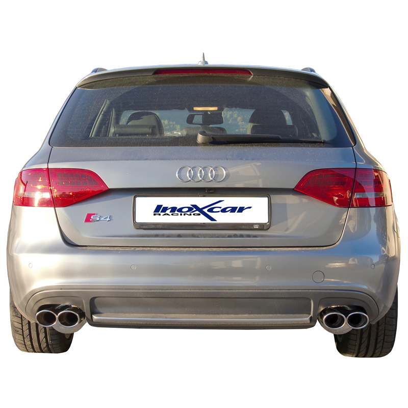 100% RVS Dubbele Sportuitlaat  Audi S4 Avant 3.0TFSi Quattro (333pk) 2009- Links/Rechts 2x90x70mm