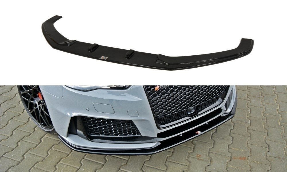 Voorspoiler V.2 Audi RS3 8V Sportback Glanzend zwart