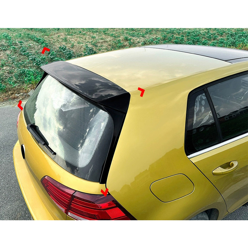 Dakspoiler  Volkswagen Golf VII (7&7.5) HB 2012-2019 3-delig (ABS Glanzend zwart)