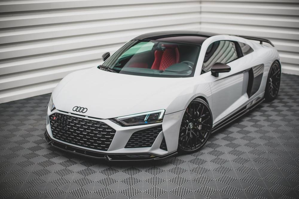 Voorspoiler V.1 Audi R8 Facelift  2018 - 2021 Maxton Glans Zwart