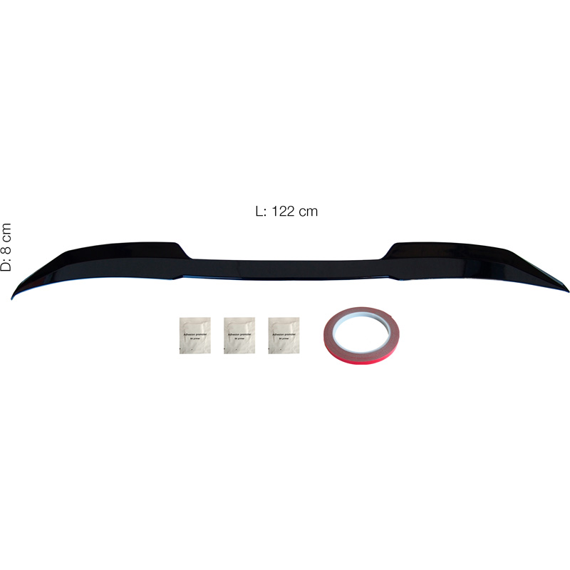 Simoni Racing Universele lijmspoiler voor kofferbak of dak – 122×8 cm