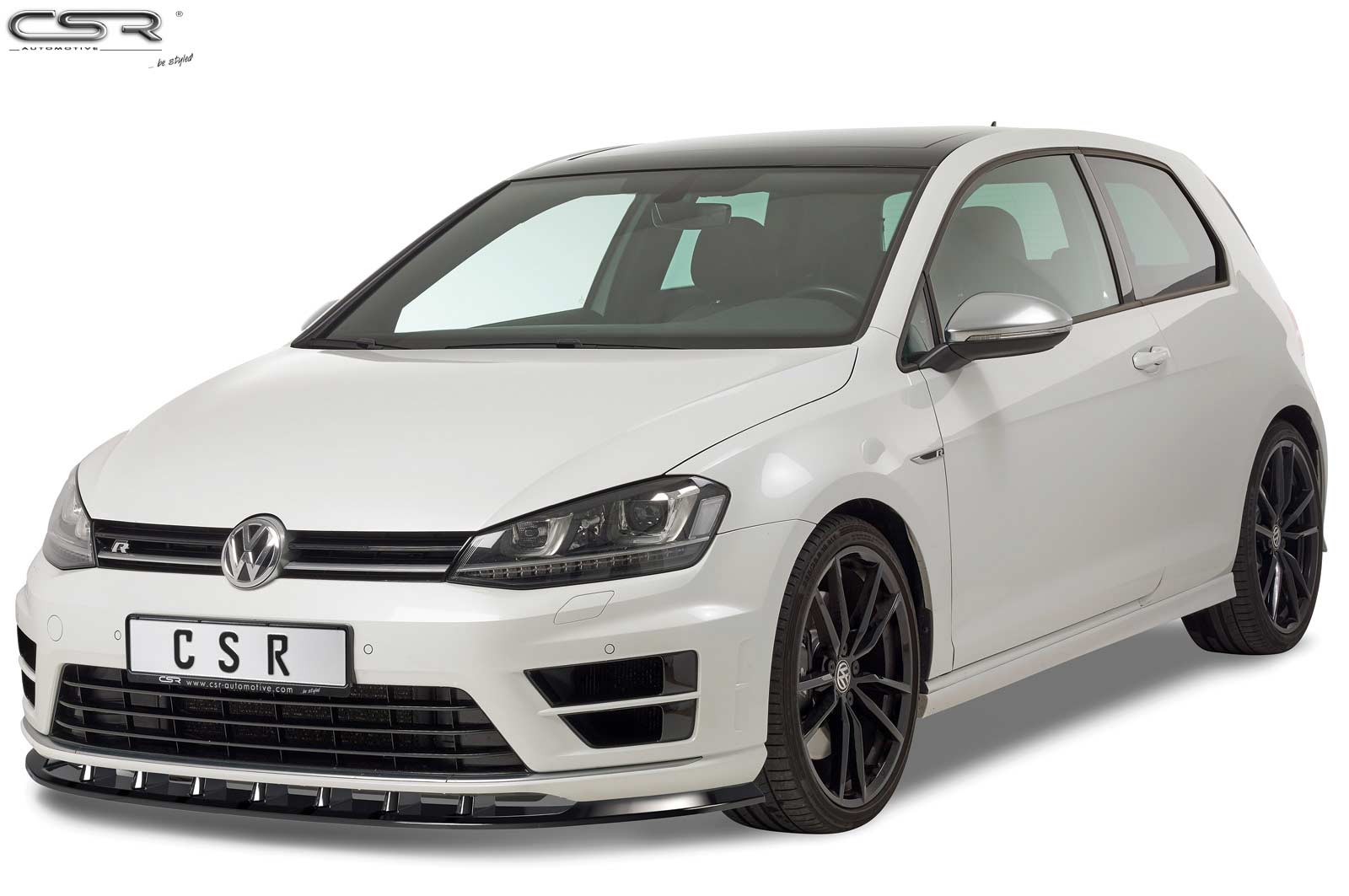 Voorspoiler VW Golf 7 R Glans Zwart – 2013–2017