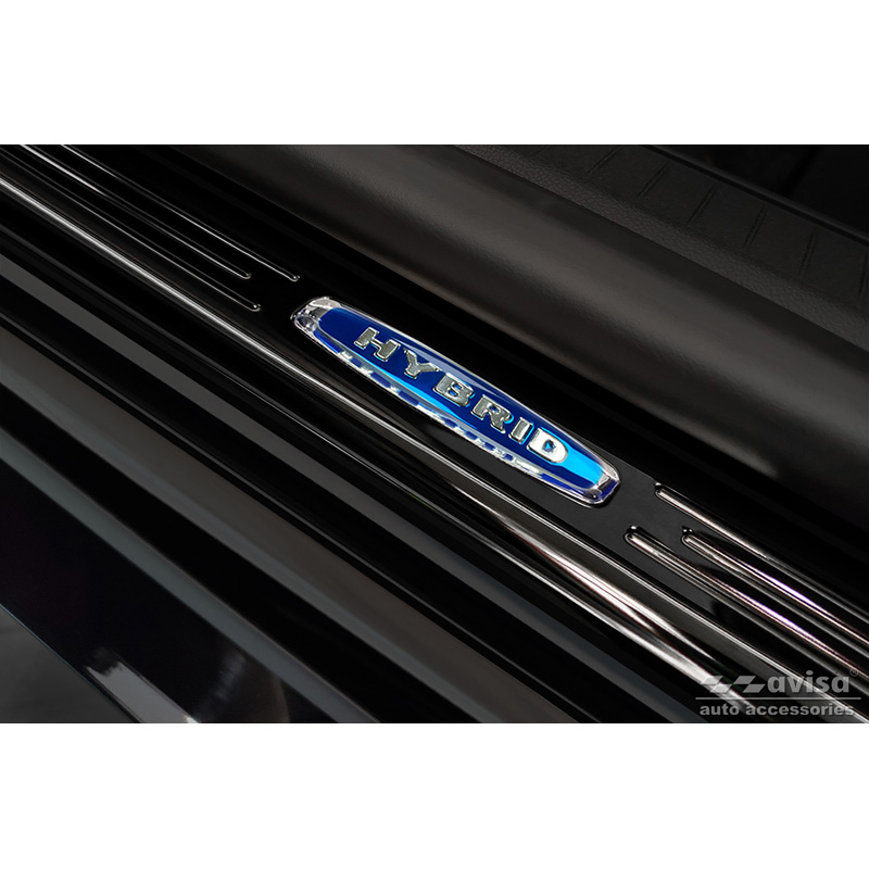 Zwart RVS Instaplijsten  Ford Kuga III 2019-2024 & FL 2024- 'Hybrid' - 4-delig
