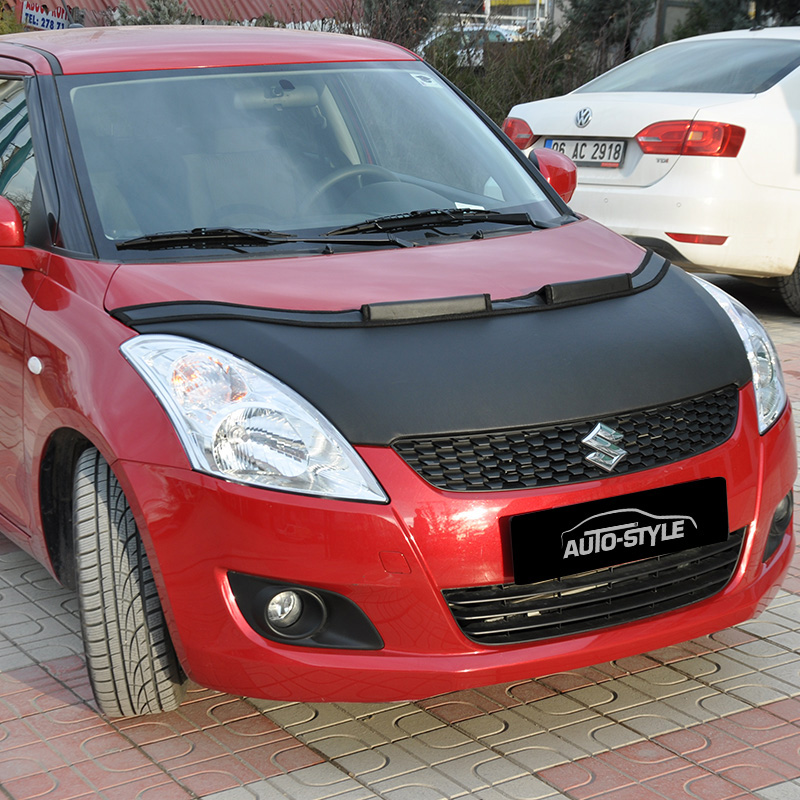 Motorkapsteenslaghoes Suzuki Swift MK7 2010- zwart