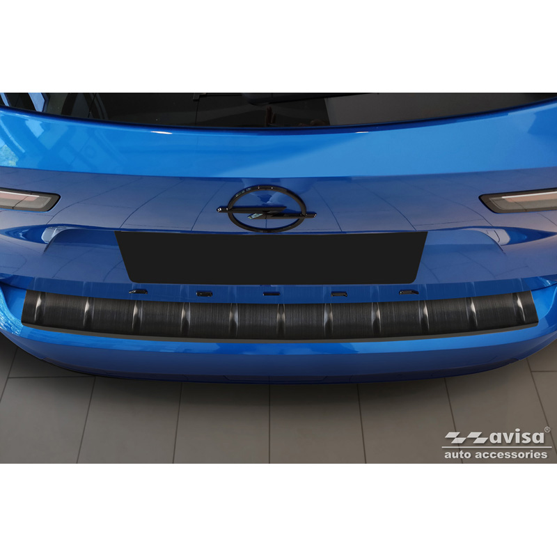 Zwart RVS Achterbumperprotector  Opel Astra L Sportstourer 2022- 'Ribs'